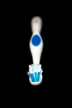 Toothbrush isolated on black background Stock Photos