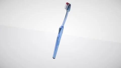 Toothbrush loop turnover. No trademarks 库存影片 143506288