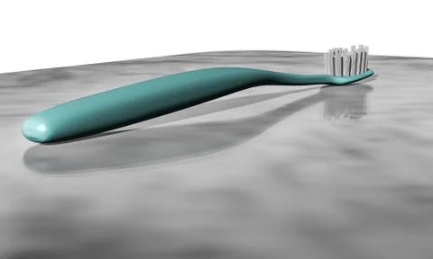 Toothbrush on marble Stock Illustration