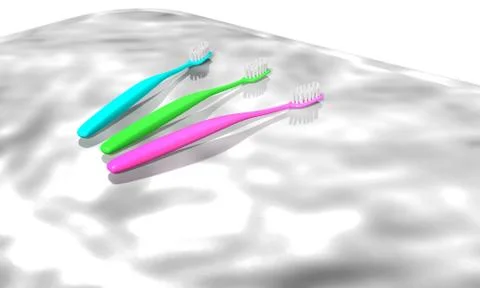Toothbrush on marble Stock Illustration