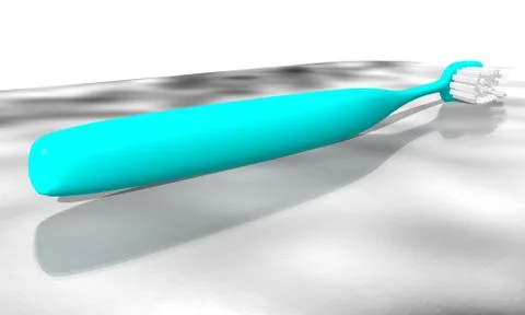 Toothbrush on marble Stock Illustration