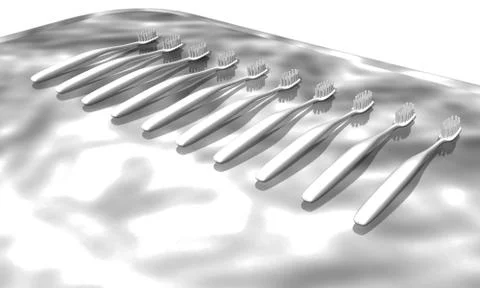 Toothbrush on marble Stock Illustration