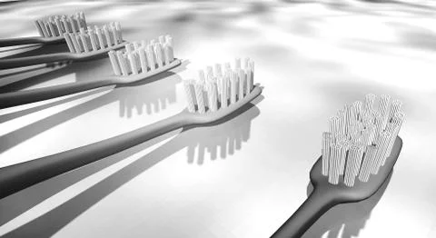 Toothbrush on marble Stock Illustration