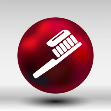 Toothbrush With Paste brush icon vector isolated human paste Illustrazione stock