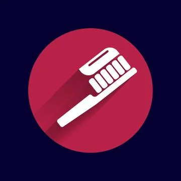 Toothbrush With Paste brush icon vector isolated human paste Stock Illustration
