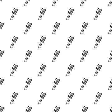 Toothbrush pattern creating dental hygiene background Illustrazione stock