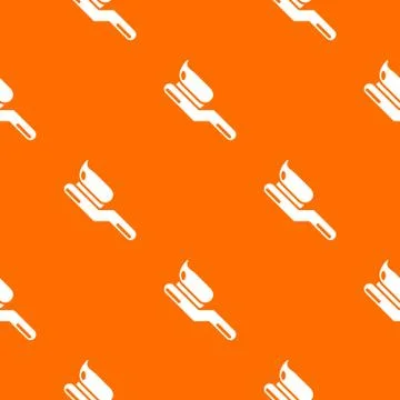 Toothbrush pattern orange Stock Illustration