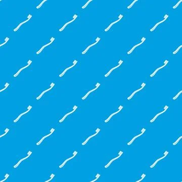 Toothbrush pattern seamless blue Stock Illustration