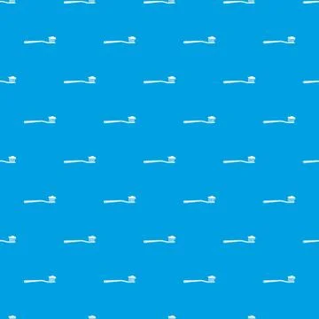 Toothbrush pattern seamless blue Illustrazione stock