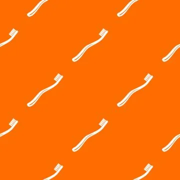 Toothbrush pattern vector orange Illustrazione stock