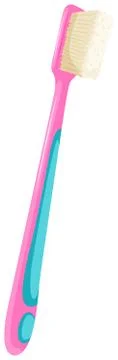 Toothbrush with pink handle Stock Illustration