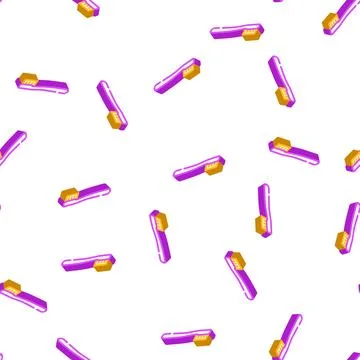 Toothbrush plastic accessory isometric icon seamless pattern Stock Illustration