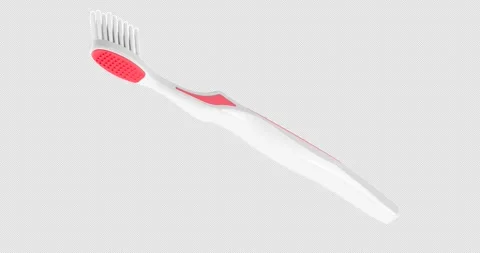 Toothbrush rotation animation seamlessly loopable. 3D rendering isolated on.. Stock Footage 325220367