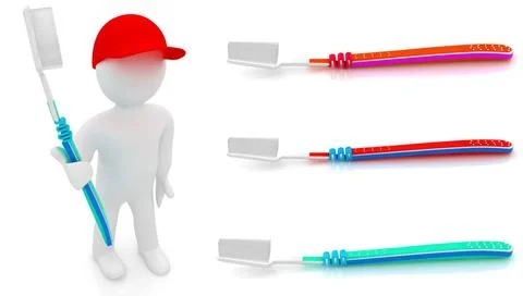 Toothbrush set Toothbrush set on a white background Copyright: xZoonar.com... 스톡 사진
