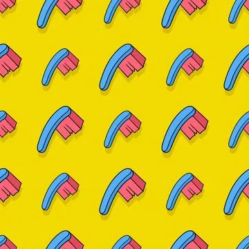 Toothbrush tooth cleaner seamless repeat pattern. background illustration イラスト素材