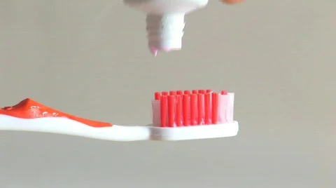 Toothbrush with toothpaste Stock Footage 473807