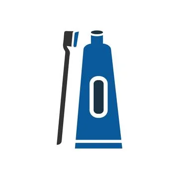 Toothbrush, toothpaste icon. Simple editable vector graphics. イラスト素材