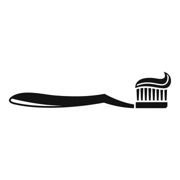 Toothbrush toothpaste icon, simple style Stockillustratie