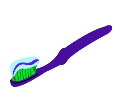 Toothbrush with toothpaste Stock Illustration