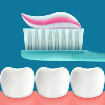 Toothbrush with toothpaste Stock-Illustration