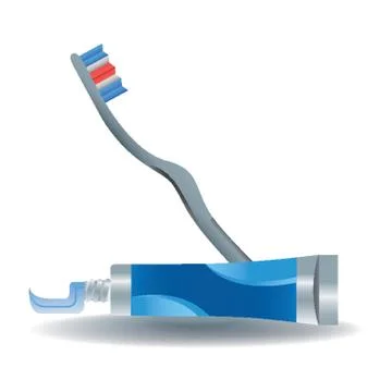 Toothbrush With Toothpaste Illustrazione stock