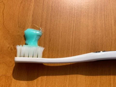 Toothbrush with Toothpaste for Oral Hygiene Stock Photos