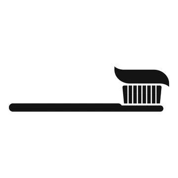 Toothbrush with toothpaste for oral hygiene routine Stockillustratie