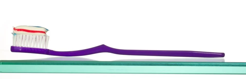 Toothbrush with toothpaste Foto stock