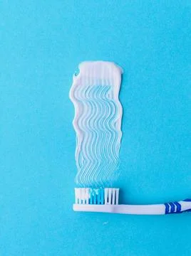 Toothbrush with toothpaste Stock Photos