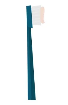 Toothbrush with toothpaste vector cartoon. Stock Illustration