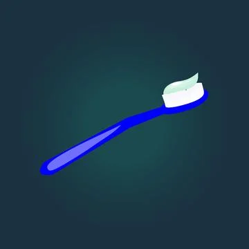 Toothbrush with toothpaste vector illustration Stock Illustration