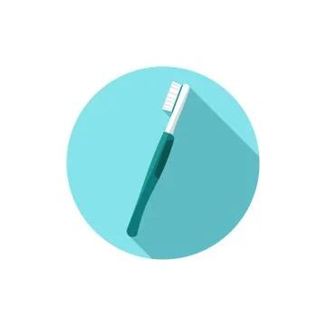 Toothbrush vector flat design Stock Illustration