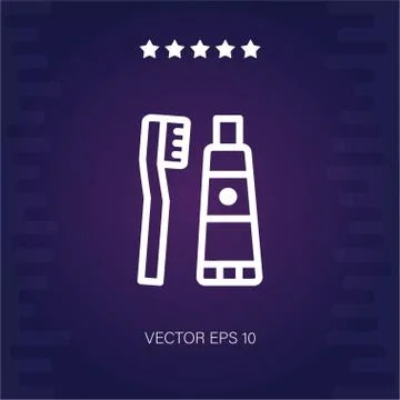 Toothbrush vector icon Stock Illustration