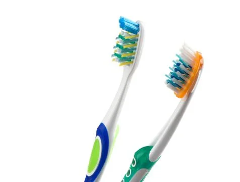 Toothbrush on a white background Stock Photos