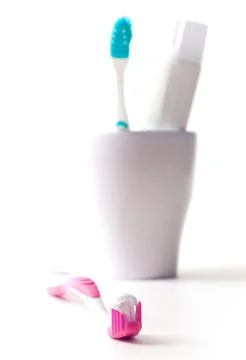 Toothbrushe 스톡 사진