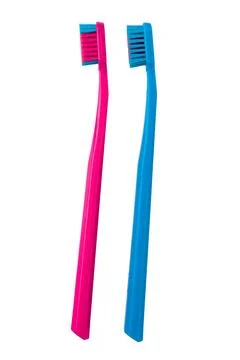 Toothbrushes isolated on a white background Stock Photos