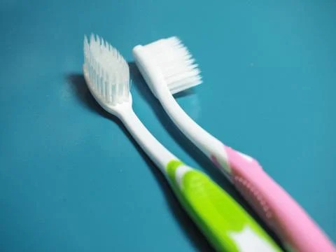Toothbrushes isolated on white Stock Photos
