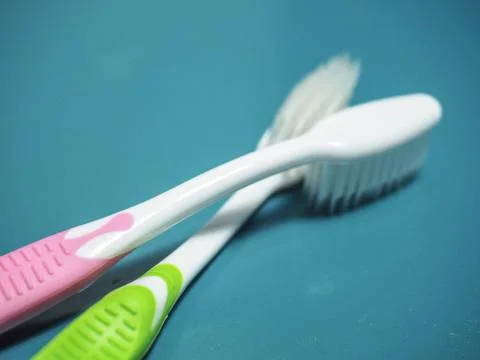Toothbrushes isolated on white Foto stock