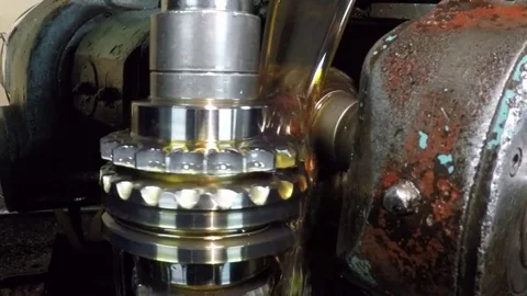 The toothed wheel is produced Stock Footage 85401623