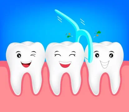 ToothFlossing Stock Illustration
