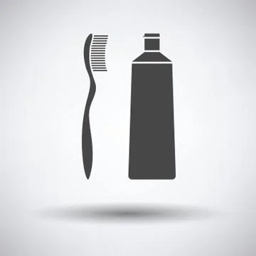 Toothpaste and brush icon Stock Illustration