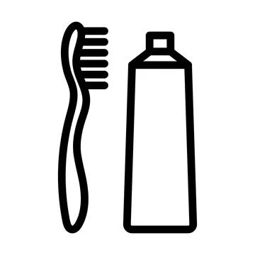 Toothpaste And Brush Icon Stock Illustration