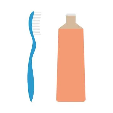 Toothpaste And Brush Icon Stock Illustration