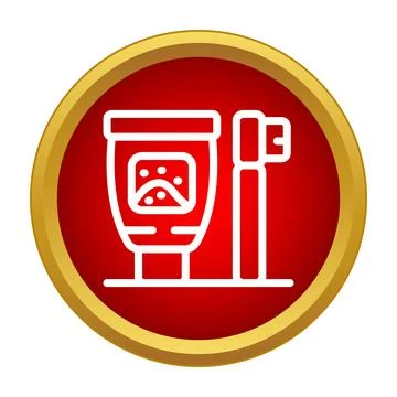 Toothpaste and toothbrush icon for oral hygiene concept イラスト素材