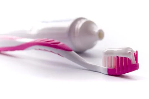 Toothpaste and toothbrush 스톡 사진