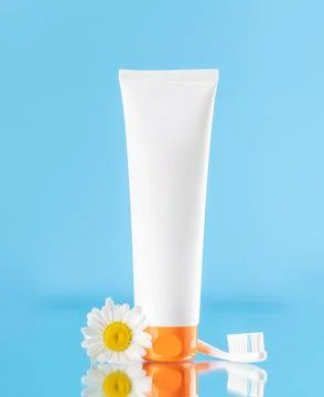 Toothpaste and toothbrush 스톡 사진