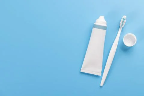 Toothpaste and toothbrush 스톡 사진