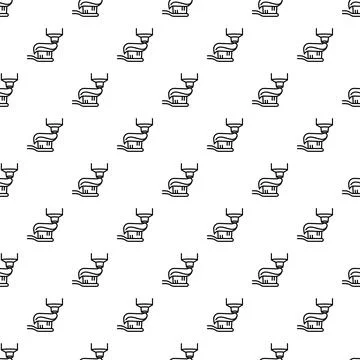 Toothpaste being applied on toothbrush pattern Stock Illustration