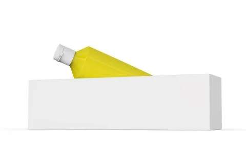 Toothpaste blank mockup Stock Illustration