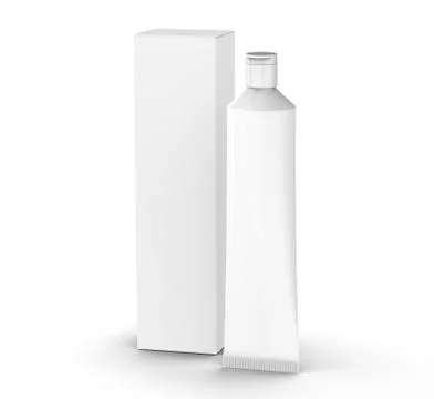 Toothpaste blank mockup Stock Illustration